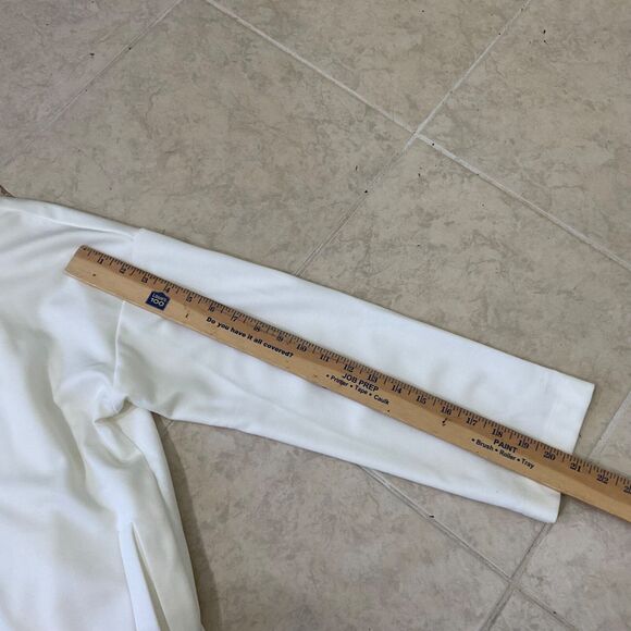 Eileen Fisher asymmetrical zip jacket blazer women’s size M cream career pockets - Picture 11 of 13